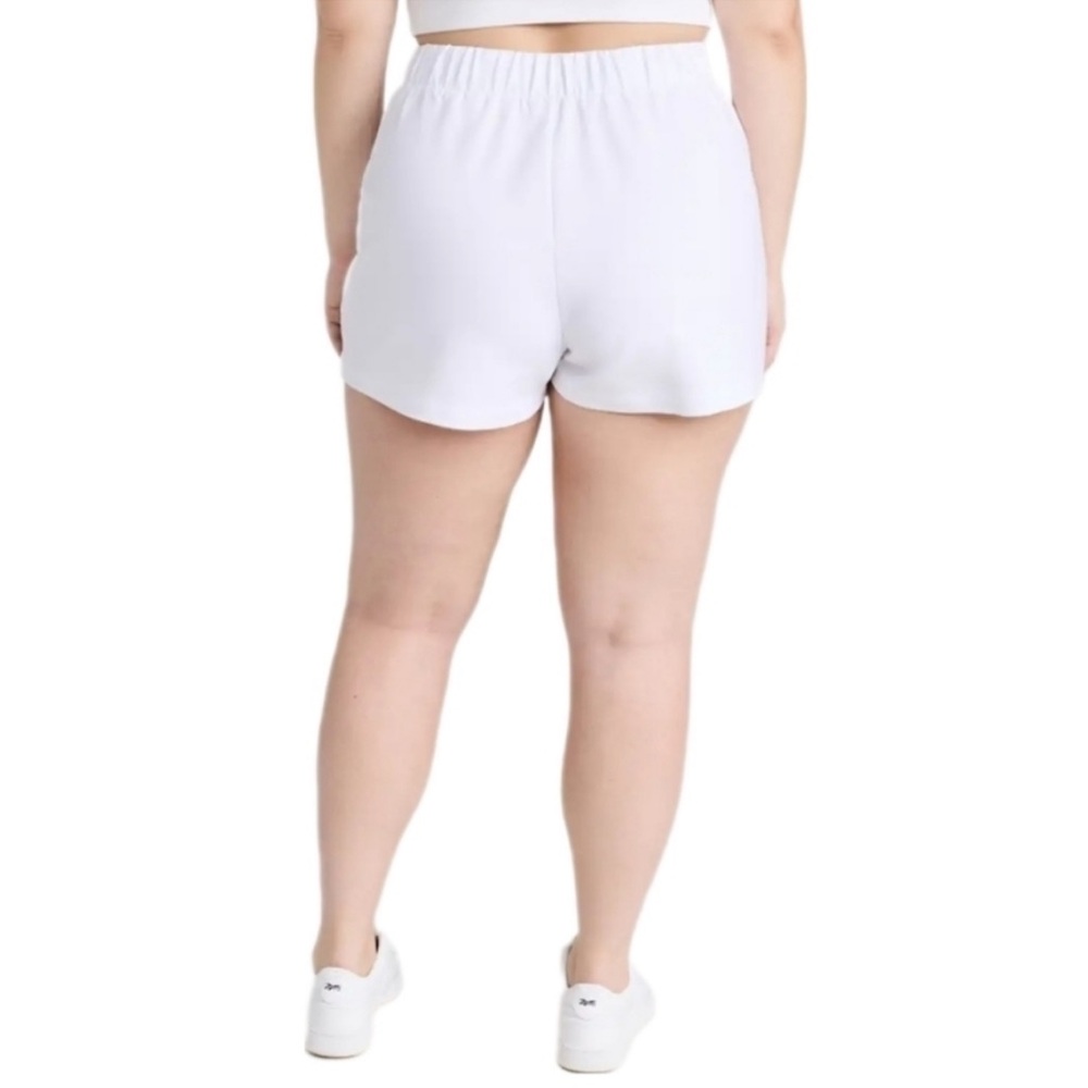 Good American White High Rise Relaxed Fit Weekend Poplin Shorts Pockets Sz 5=2x - Picture 5 of 11